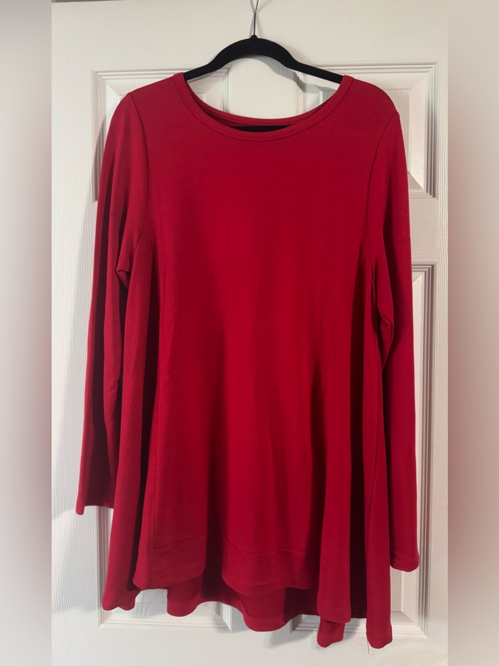 Workshop Republic Clothing Red Long Sleeve Swing Top